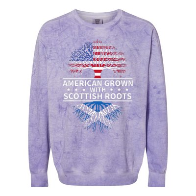 American Grown Scottish Roots Scotland Colorblast Crewneck Sweatshirt