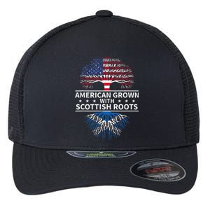 American Grown Scottish Roots Scotland Flexfit Unipanel Trucker Cap