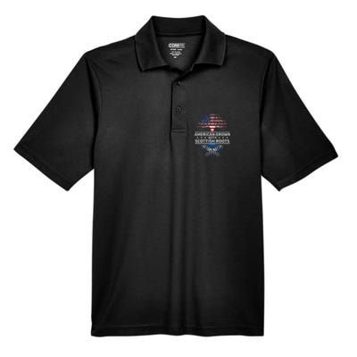 American Grown Scottish Roots Scotland Men's Origin Performance Pique Polo