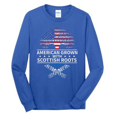 American Grown Scottish Roots Scotland Tall Long Sleeve T-Shirt