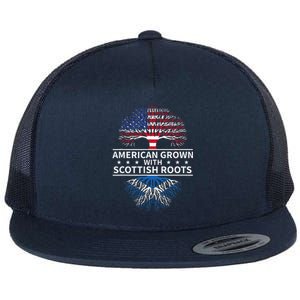 American Grown Scottish Roots Scotland Flat Bill Trucker Hat