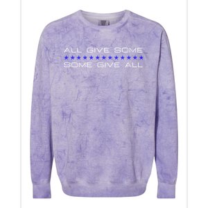 All Gave Some Some Gave All Thin Blue Line Gift Colorblast Crewneck Sweatshirt