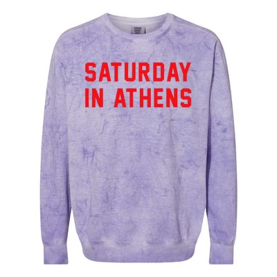 Athens Georgia Saturday In Athens Colorblast Crewneck Sweatshirt