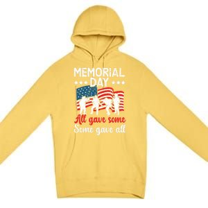 All Gave Some Some Gave All Usa Flag American Memorial Day Gift Premium Pullover Hoodie