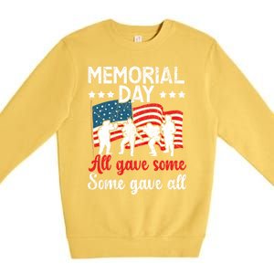 All Gave Some Some Gave All Usa Flag American Memorial Day Gift Premium Crewneck Sweatshirt