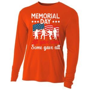 All Gave Some Some Gave All Usa Flag American Memorial Day Gift Cooling Performance Long Sleeve Crew