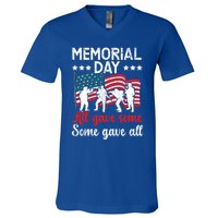 All Gave Some Some Gave All Usa Flag American Memorial Day Gift V-Neck T-Shirt