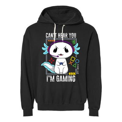 Axolotl Gaming Salamander As Gamer Garment-Dyed Fleece Hoodie