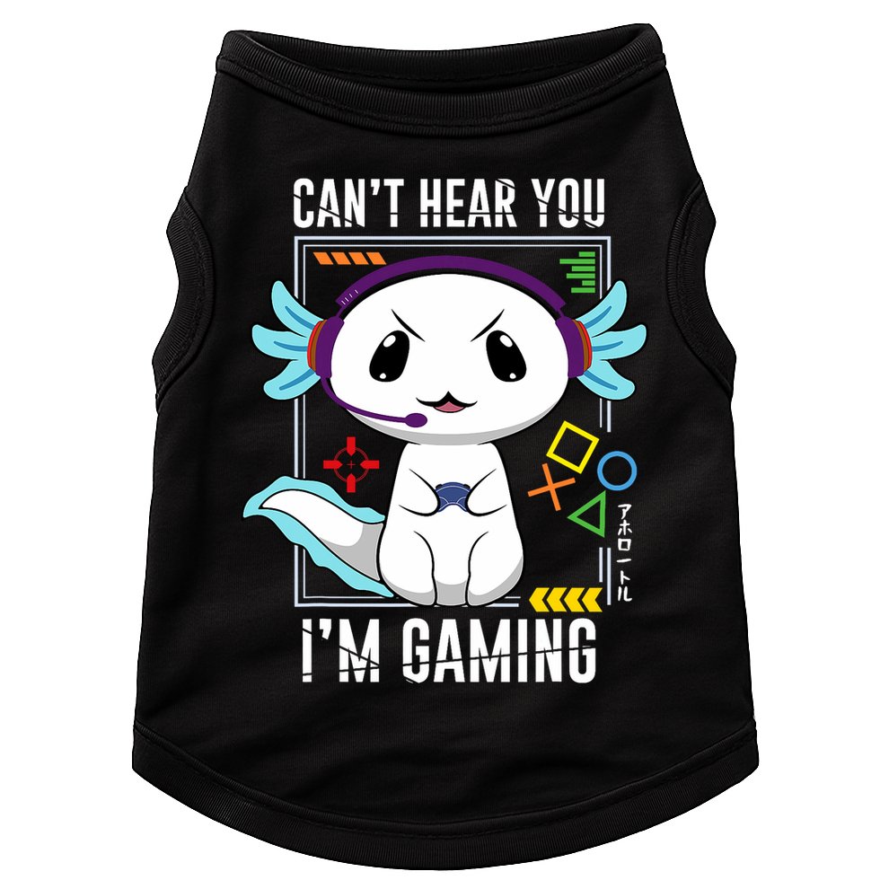 Axolotl Gaming Salamander As Gamer Doggie Tank