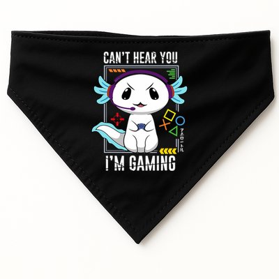 Axolotl Gaming Salamander As Gamer USA-Made Doggie Bandana