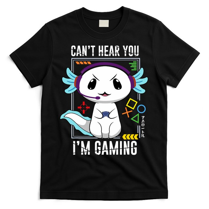 Axolotl Gaming Salamander As Gamer T-Shirt