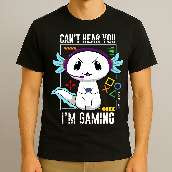 Axolotl Gaming Salamander As Gamer T-Shirt