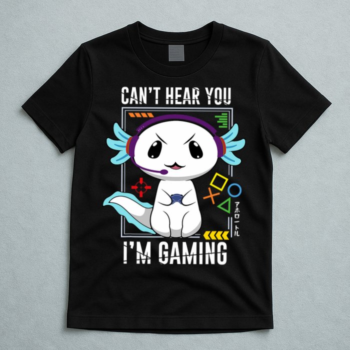 Axolotl Gaming Salamander As Gamer T-Shirt