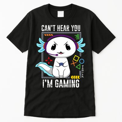 Axolotl Gaming Salamander As Gamer Tall T-Shirt