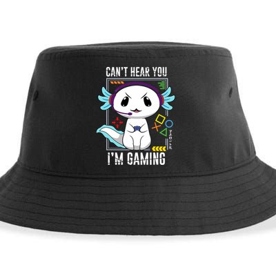 Axolotl Gaming Salamander As Gamer Sustainable Bucket Hat