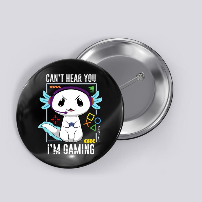 Axolotl Gaming Salamander As Gamer Button