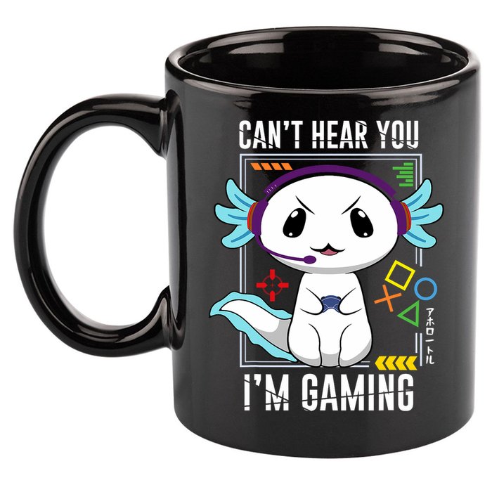 Axolotl Gaming Salamander As Gamer 11oz C Handle Ceramic Mug