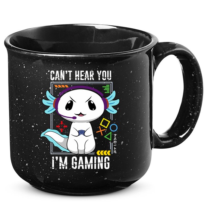 Axolotl Gaming Salamander As Gamer 15oz Campfire Ceramic Mug