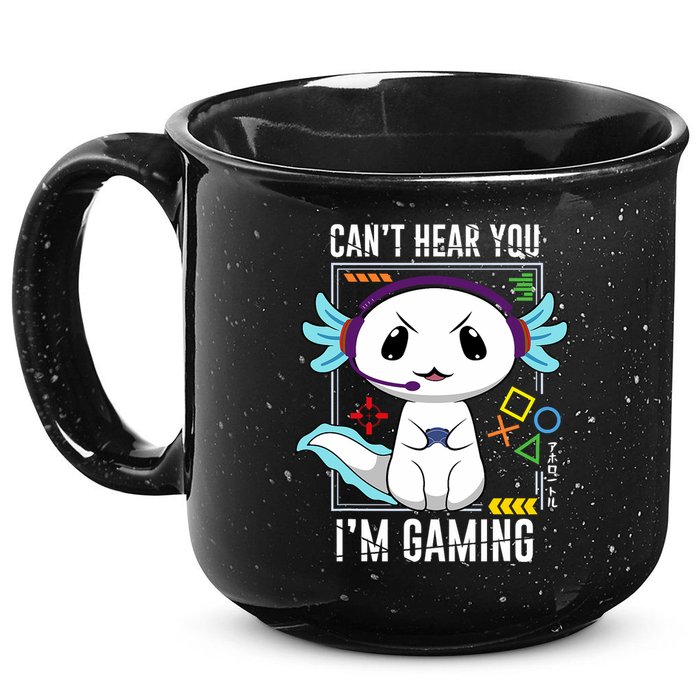 Axolotl Gaming Salamander As Gamer 15oz Campfire Ceramic Mug