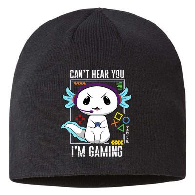 Axolotl Gaming Salamander As Gamer Sustainable Beanie