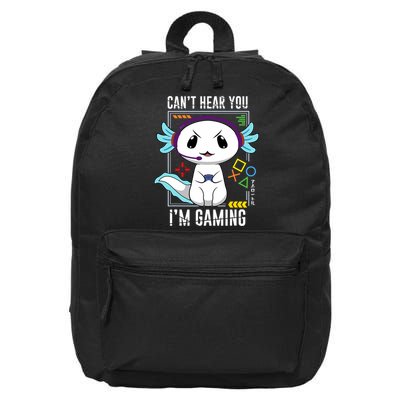 Axolotl Gaming Salamander As Gamer 16 in Basic Backpack