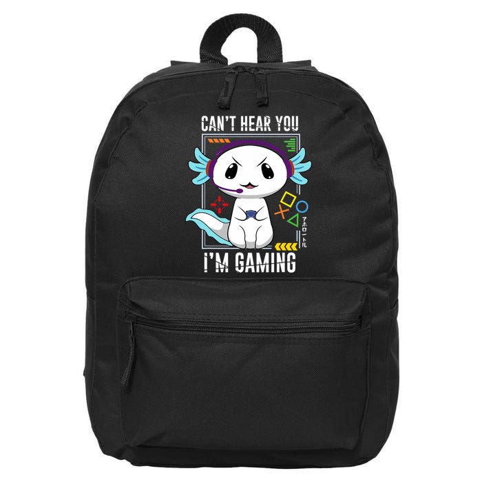 Axolotl Gaming Salamander As Gamer 16 in Basic Backpack