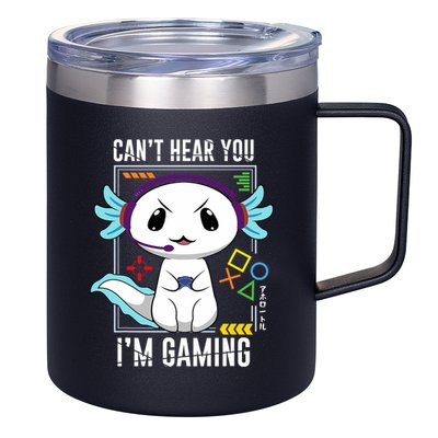 Axolotl Gaming Salamander As Gamer 12oz Stainless Steel Coffee Mug