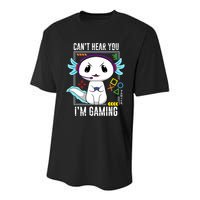 Axolotl Gaming Salamander As Gamer Youth Performance Sprint T-Shirt