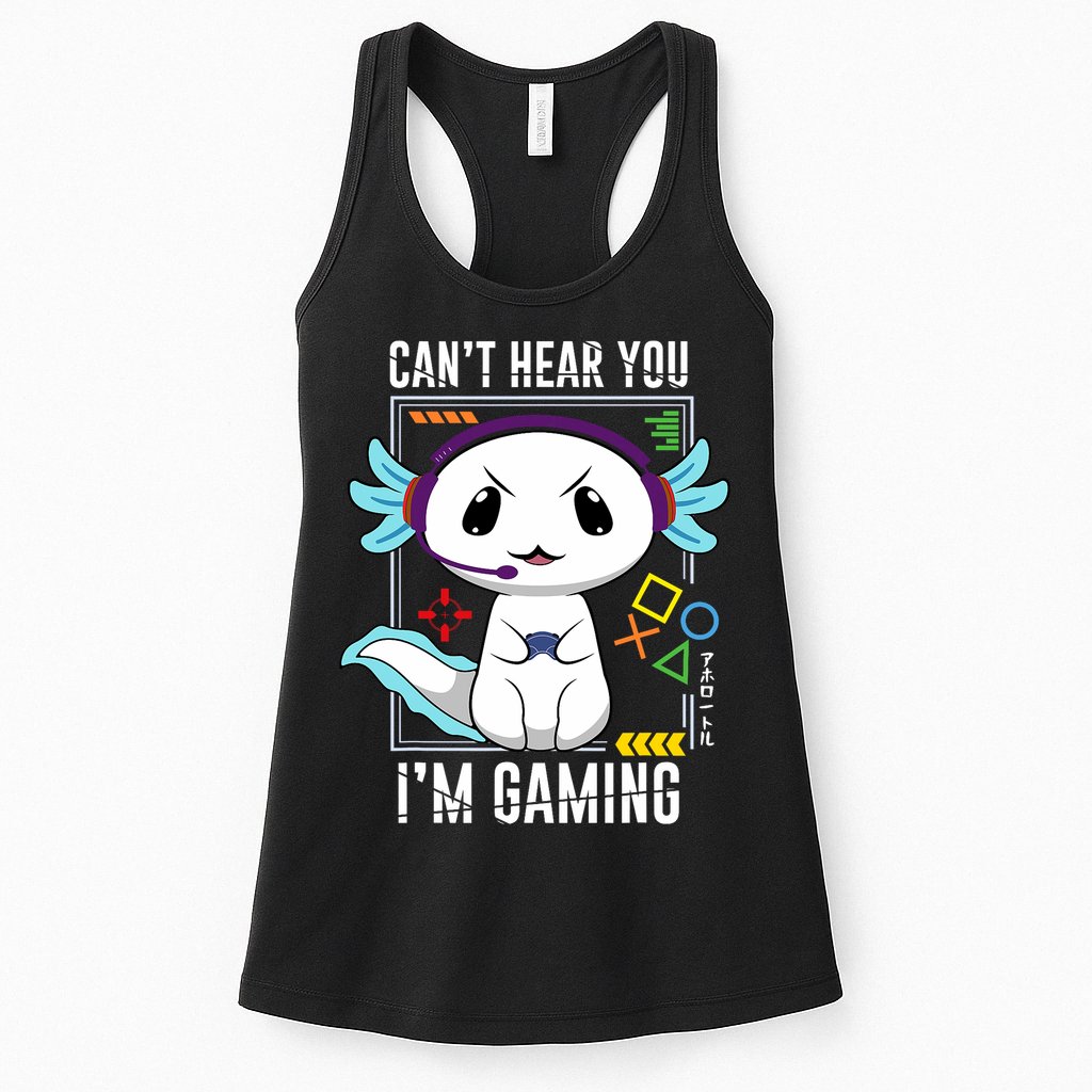 Axolotl Gaming Salamander As Gamer Womens Tank Top