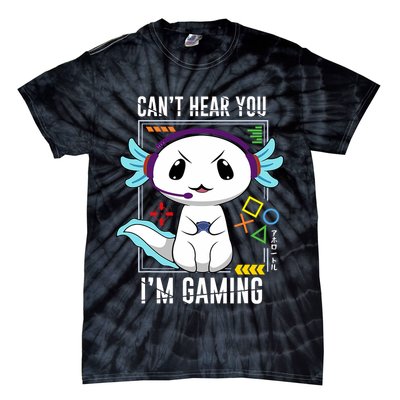 Axolotl Gaming Salamander As Gamer Tie-Dye T-Shirt