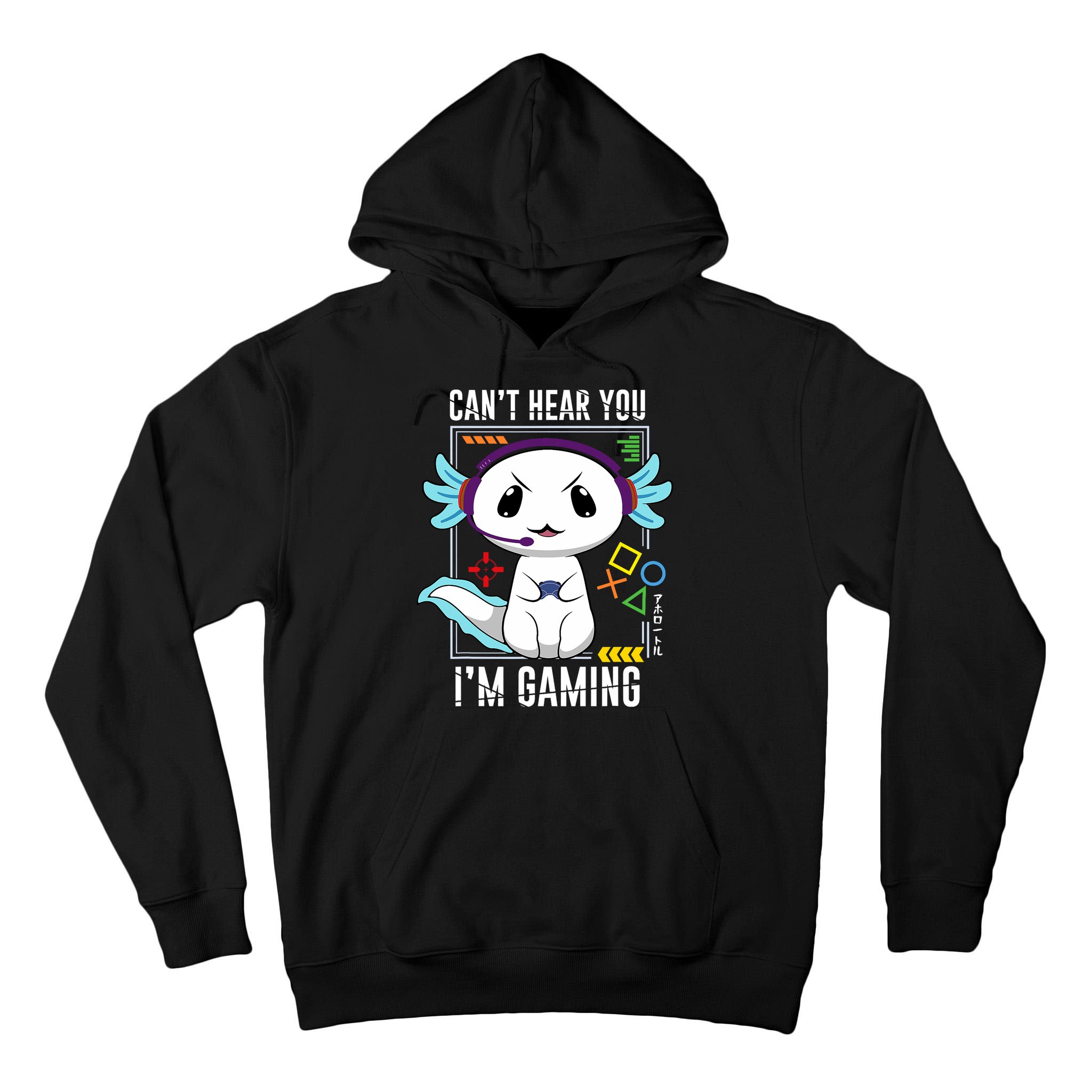 Axolotl Gaming Salamander As Gamer Tall Hoodie
