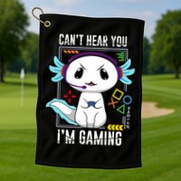 Axolotl Gaming Salamander As Gamer Golf Towel