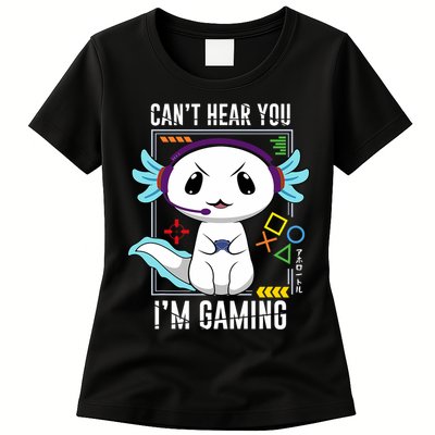 Axolotl Gaming Salamander As Gamer Womens T-Shirt