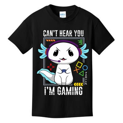 Axolotl Gaming Salamander As Gamer Kids T-Shirt