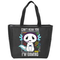 Axolotl Gaming Salamander As Gamer Zip Tote Bag