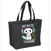 Axolotl Gaming Salamander As Gamer Zip Tote Bag