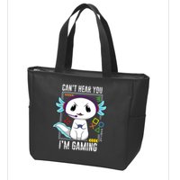 Axolotl Gaming Salamander As Gamer Zip Tote Bag