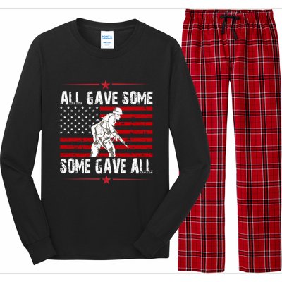 All Gave Some Gift Some Gave All Memorial Day Veterans Day Gift Long Sleeve Pajama Set