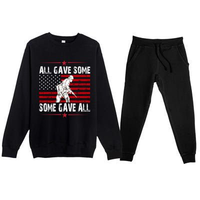 All Gave Some Gift Some Gave All Memorial Day Veterans Day Gift Premium Crewneck Sweatsuit Set