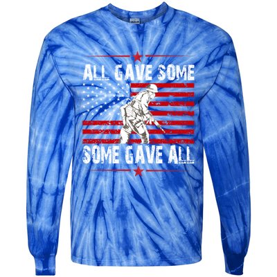 All Gave Some Gift Some Gave All Memorial Day Veterans Day Gift Tie-Dye Long Sleeve Shirt