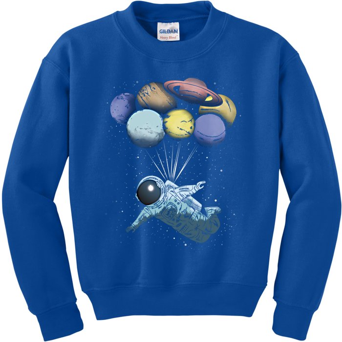 Astronaut Graphic Space Science Night Sky Stars Gift Idea Cool Gift Kids Sweatshirt