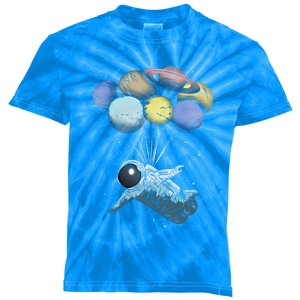 Astronaut Graphic Space Science Night Sky Stars Gift Idea Cool Gift Kids Tie-Dye T-Shirt