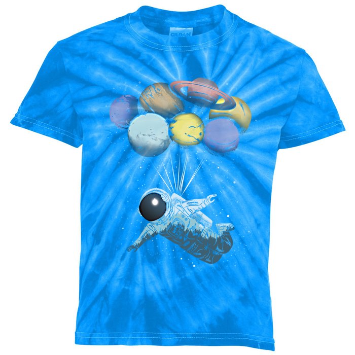 Astronaut Graphic Space Science Night Sky Stars Gift Idea Cool Gift Kids Tie-Dye T-Shirt