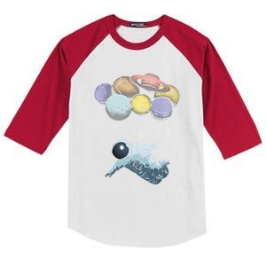 Astronaut Graphic Space Science Night Sky Stars Gift Idea Cool Gift Kids Colorblock Raglan Jersey