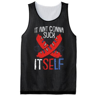 Aint Gonna Suck Itself 4th Of July Funny Sausage Patriotic Mesh Reversible Basketball Jersey Tank