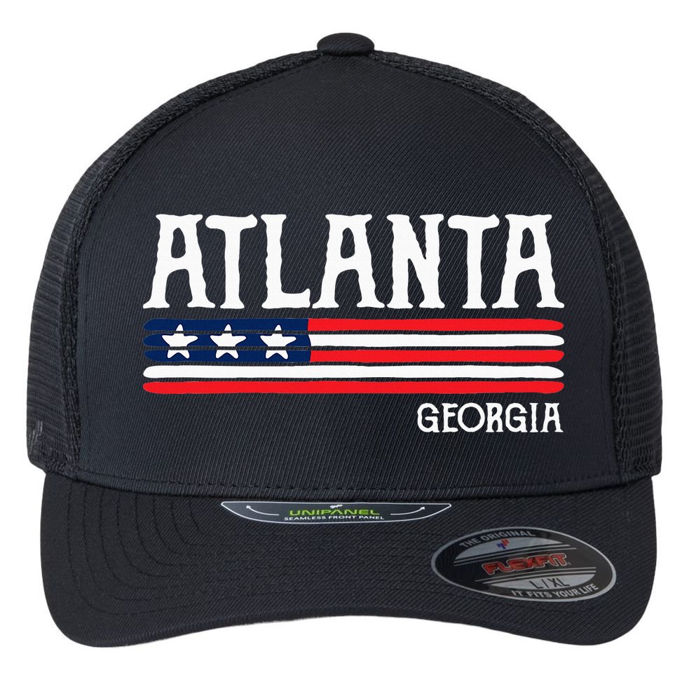 Atlanta Georgia Souvenir Gift Flexfit Unipanel Trucker Cap