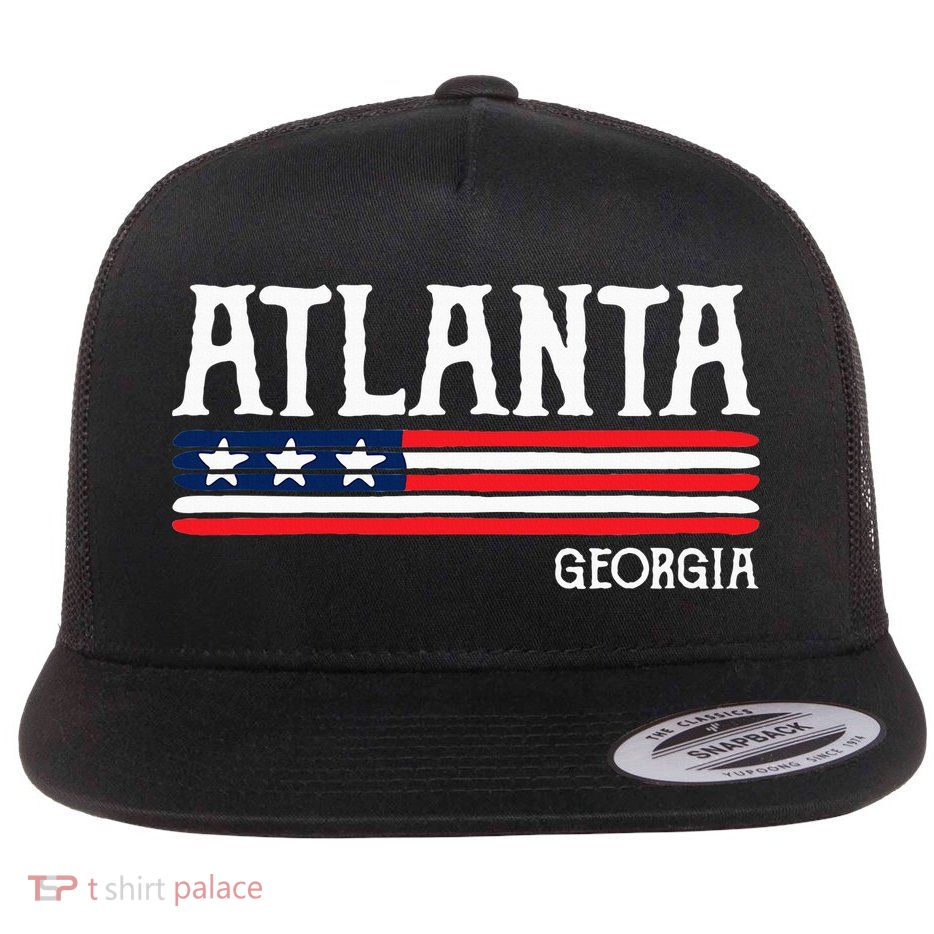 Atlanta Georgia Souvenir Gift Flat Bill Trucker Hat