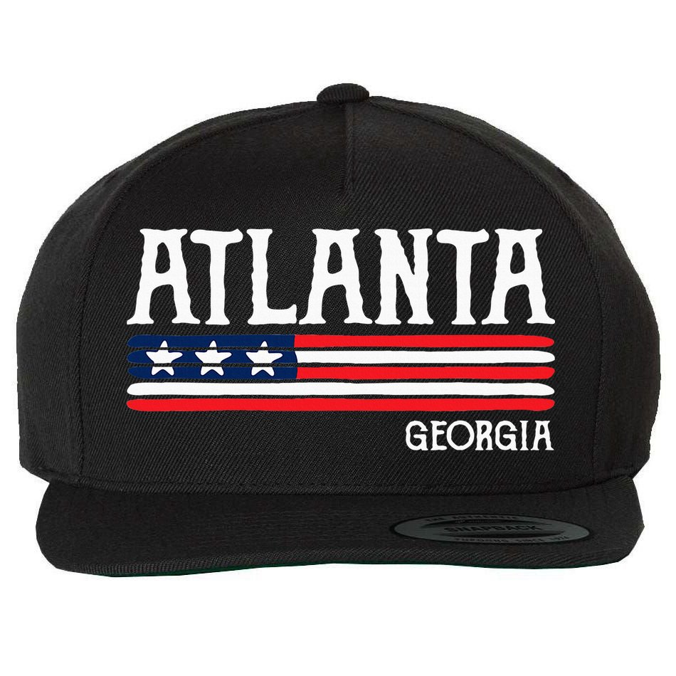 Atlanta Georgia Souvenir Gift Wool Snapback Cap
