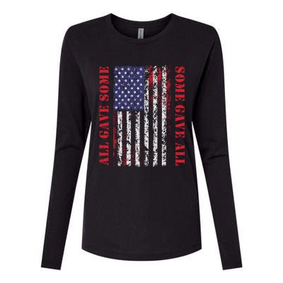 All Gave Some Some Gave All 4th Of July American Flag Retro Funny Gift Womens Cotton Relaxed Long Sleeve T-Shirt