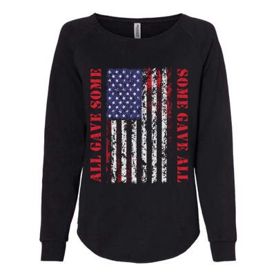 All Gave Some Some Gave All 4th Of July American Flag Retro Funny Gift Womens California Wash Sweatshirt